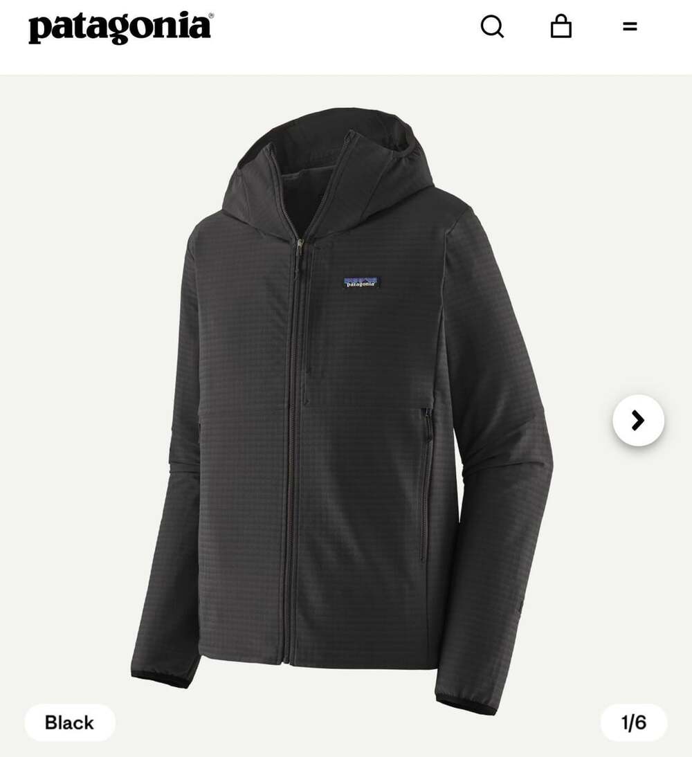 Patagonia Men's R1 TechFace Hoody Gray Size Large